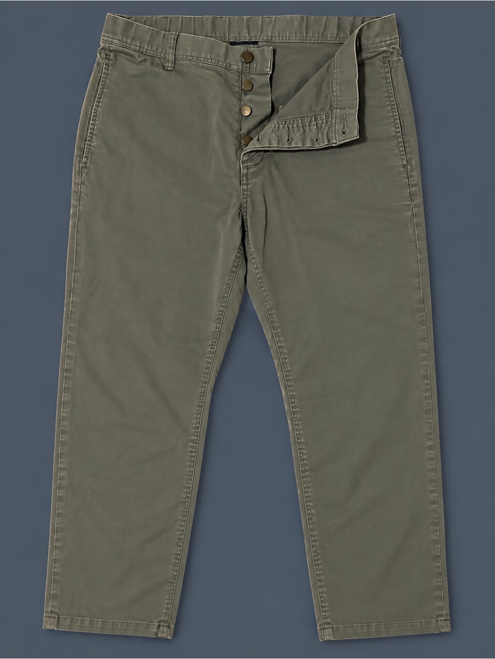 Barney Cools Olive Green Straight Chinos